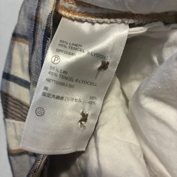 Tommy Bahama Men's Paradise Nation Multicolor Plaid Linen Blend Shorts Size 33 - Picture 6 of 7